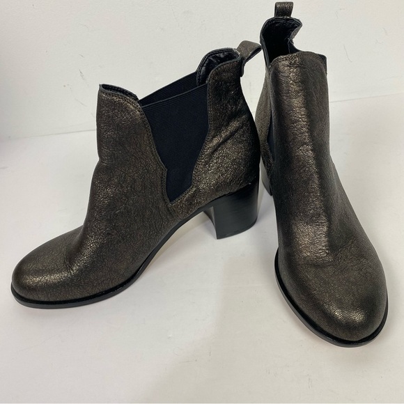 Sam Edelman metallic closed toe ankle boots gothic goth grunge feminine - Picture 3 of 6